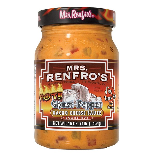Mrs. Renfro's Nacho Cheese Sauce with Ghost Pepper, 16 oz
