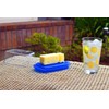 Sana Enterprises Butter Dish (Blue) with Lid (Clear) Lightweight Butter