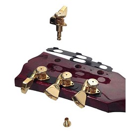 Hipshot 6K2GL0 Open Grip-Lock Guitar Machine Heads Set of 3 + 3, Chrome