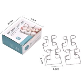 Angzhili 4 Pcs Cotton Roll Holder,Autoclavable Stainless Steel Cotton Roll Clip,Moisture Clip Cotton Roll Holder for Dental Lab or Dentist Clinic