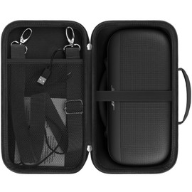 RAIALL Hard Travel Case for NEW Bose SoundLink Max Large Portable Waterproof Bluetooth Speaker Protective Carrying Pouch Bag with Mesh Pocket fit USB-Cable and Other Small Accessories, Black