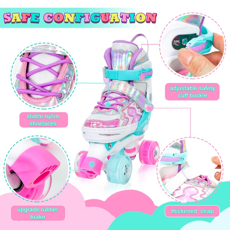 Pliimona Star Wing Roller Skates for Toddlers & Kids -