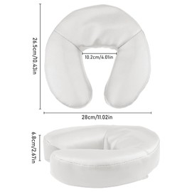 Kalolary Massage Bed Headrest Face Down Face Cushion Face Pillow Adjustable Massage Table Face Cradle Rest Cushion (White)