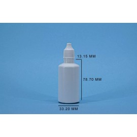 Plásticos Robles Envase De Plastico Gotero De 45 Ml Blanco Paquete 300 Pzas
