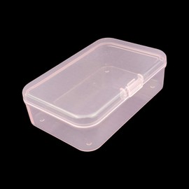 Goodma 12 Pieces Rectangular Plastic Boxes Empty Storage Organizer Containers with Hinged Lids for Small Items and Other Craft Projects (85 x 55 x 25 mm, Pink)