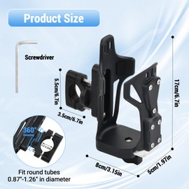 Focenat Bicycle Bottle Holder, Drink Holder Motorcycle for 5-9 cm Bottles, Bicycle Bottle Holder, Drink Holder, Universal Water Bottle Holder for Bicycle/MTB/Road Bike/Pram/Scooter