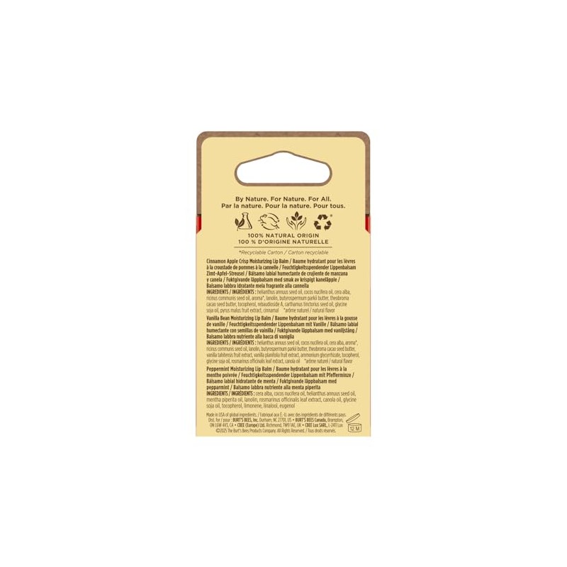 Burt's Bees Winter Wonder Lip Balm Gift Set, Apple Crisp,