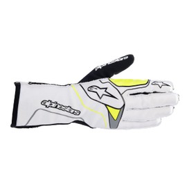 Alpinestars Tech-1 KX v3 Karting Gloves (XL, White/Yellow)