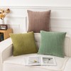 UGASA Velvet 26x26 Inch Soft Throw Pillow Cover Corduroy Striped