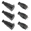 Protective contact plug and earthing contact rubber coupling, without cable,