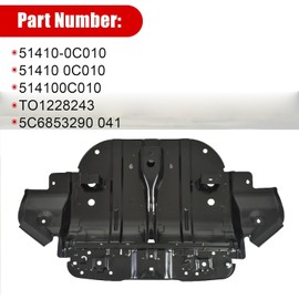 Front Engine Skid Plate Under Guard Compatible with Sequoia 2008-2022 Toyota Tundra 2007-2019 Engine Radiator Splash Shield Cover Replacement 514100C010 TO1228243 51410-0C010