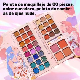 Paleta De Maquillaje De 80 Pcs Maquillaje Sombras Glitter                                                                                             