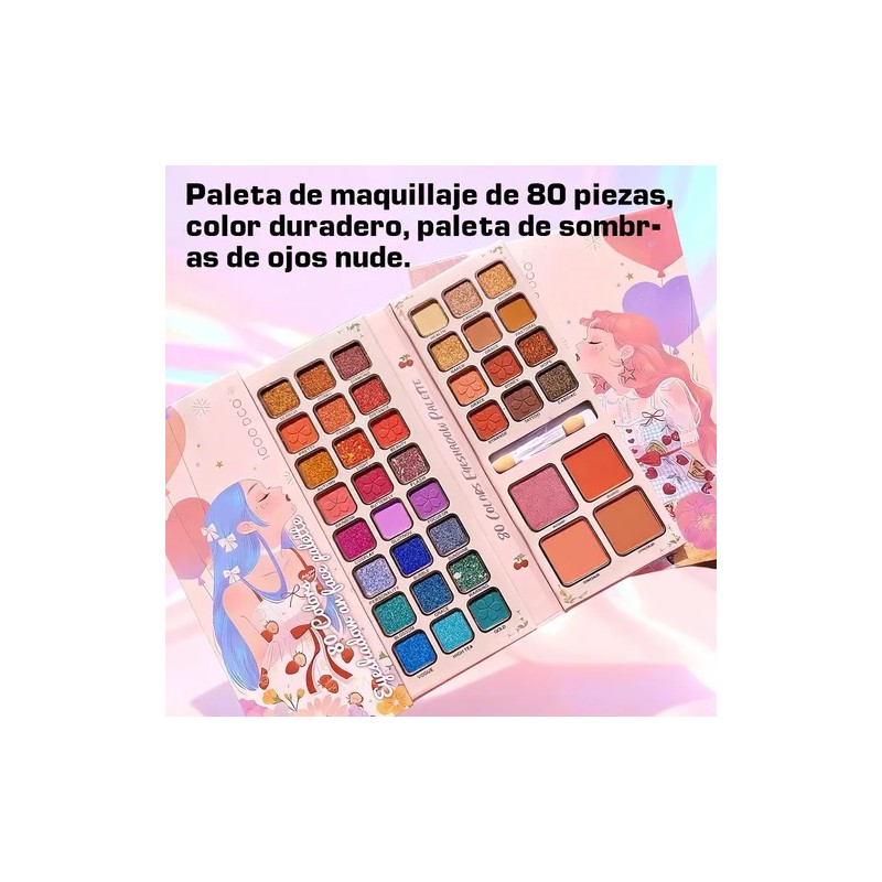 Paleta De Maquillaje De 80 Pcs Maquillaje Sombras Glitter