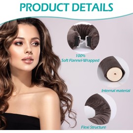 GeeRic 4 Piezas Rizadores de Cabello Sin Calor, Tubos Con toalla para el pelo y Gorro de Ducha Diadema de Rizos de Seda sin Calor para Rizador del Sueño para mujeres, damas