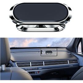 Ziciner - Soporte Magnético para Teléfono de Coche, 360 Ajustable con Manos Libres, Compatible con Todos los Smartphones (Plateado)