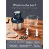 Electric Food Chopper with 2 Bowls/2L, 2 Sets Blades, FOHERE