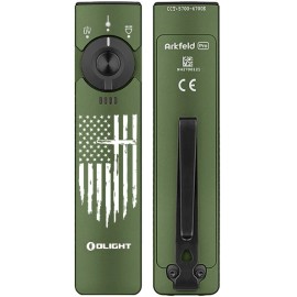 Olight Arkfeld Pro OD Green CW w/Amercian Flag, LED Light/UV/Green Beam, 1300Lum