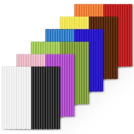 Einfa Coloured Hot Glue Sticks - 72 Pack 7mm x 100mm Glue Gun Sticks for Repairs Embellishments - 12 Multicolour for Handmade Crafts DIY Holiday Party Favors