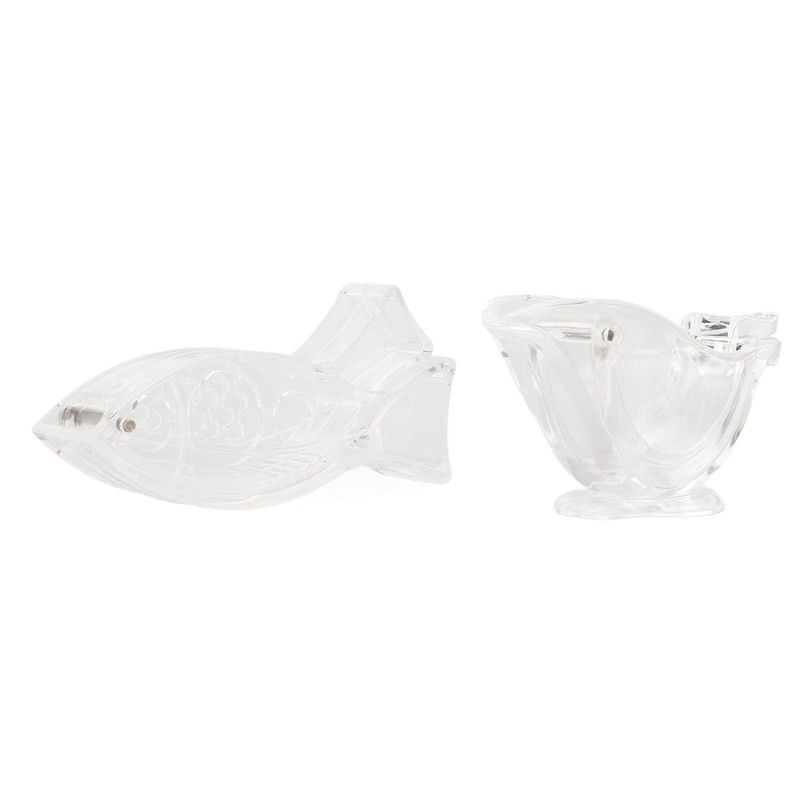 10Pcs Manual Lemon Juicer Transparent Safe Acrylic Fish Bird Shaped