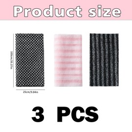 3 Stück Rückenschrubber für Dusche,Body Scrubber,Peeling Duschhandtuch,Rückenbürste,Rückenschwamm,Antibakterielles Peeling Handtuch Rücken,African Net Sponge,Arbeitssparend,Gründliche Reinigung