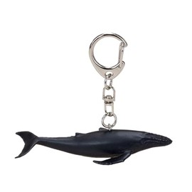 Mojo 387499 Humpback Whale Animal Figure Keychain, Black