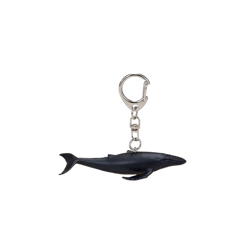 Mojo 387499 Humpback Whale Animal Figure Keychain, Black
