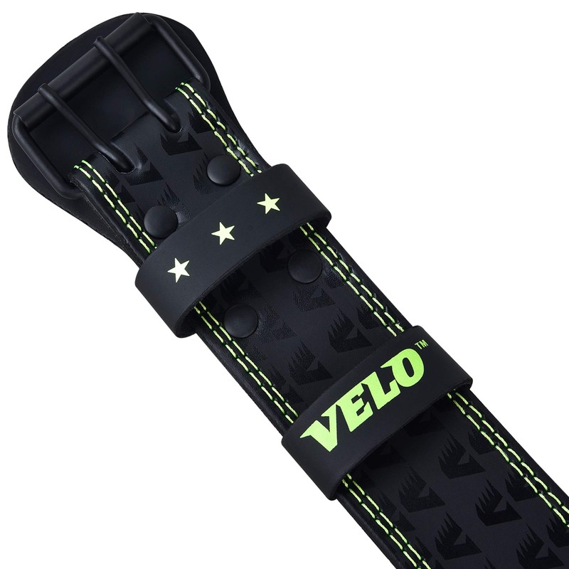 VELO Power Weight Lifting Buffalo Hide 4" Leather Belt Gym