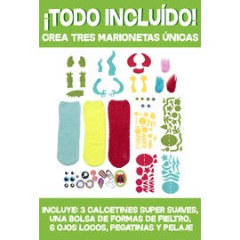 Bomodoro - Craft Box for Children to Design and Decorate Sock Dolls - Creative and Art Game The Puppet Master