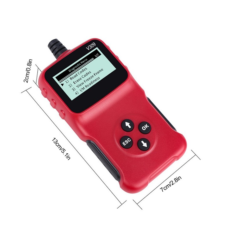Car OBD2 Diagnostic Scanner Engine Fault Detector 5 Language Code