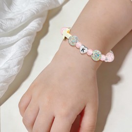 Cross Initial Q Bracelet for Girls, Baptism Gifts for Girl, Christian Gift