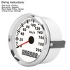 3‑3/8in Speed Gauge GPS 200km/h 12V/24V for Ship Yacht Motorcycle