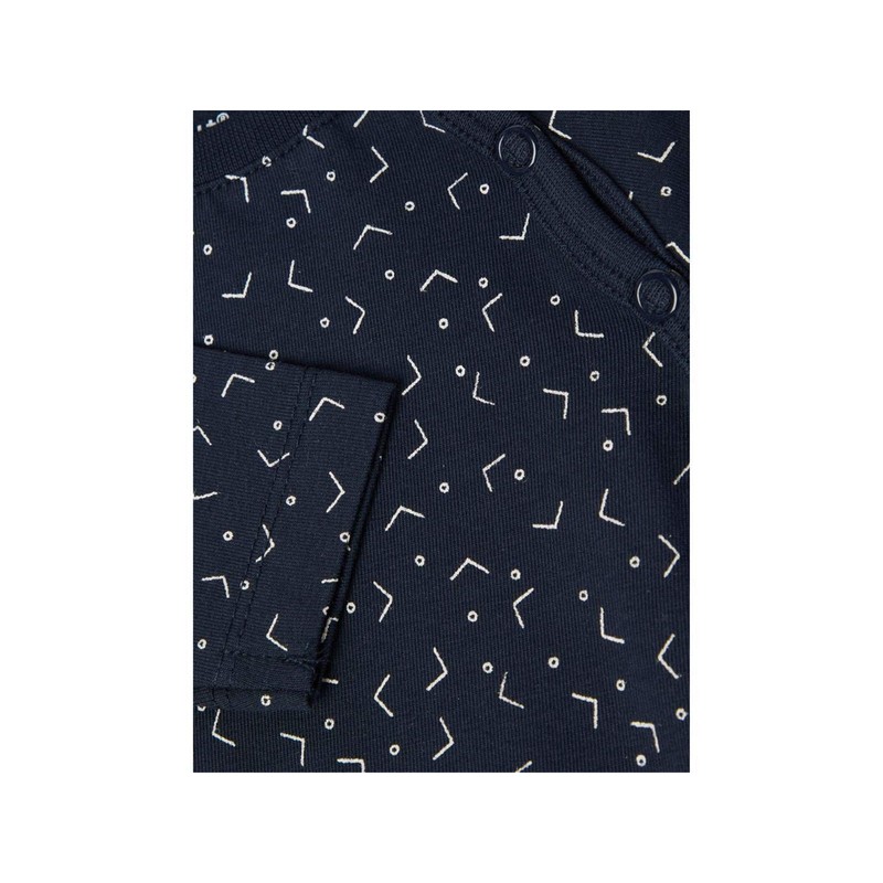 NAME IT Baby Boys Onesie in Grey Organic Cotton, Blue