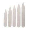 LORJE 100Pcs Shirt Collar Stays,5 Sizes Collar Stiffeners Plastic White