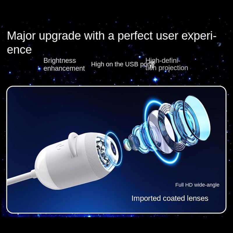 Luz Nocturna Proyector Galaxia 2En1,Lamparas Proyección con 24 Diapositivas