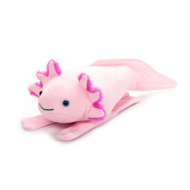 The Petting Zoo Axolotl Stuffed Animal Plushie Slap Bracelet, Gifts for Kids, Slapstix Animals, Salamander Plush Toy, 10 inches
