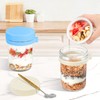 Xyptorix 6 Pack Overnight Oats Containers with Lids and Spoons,