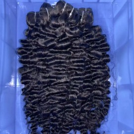 Wholesale Raw Cambodian Human Hair Vendor Cuticle Aligned Wavy Curly Hair Unprocessed Burmese Curly Hair Bundlescolor: 1pcs bundle burmese curly, Stretched Length: 16 Inches