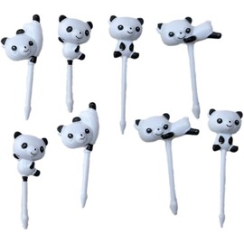 BWESOO 8 Pcs Fun Bento Picks Set, Plastic Bento Picks, School Lunch Accessories, Cute Animal Fruit Toothpicks, 1 Inch Length
