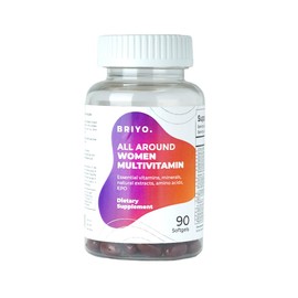Briyo All Around Women - 38 nutrients (Essential Vitamins, Minerals, Natural extracts, Amino acids, Primrose Oil) - 90 Capsules