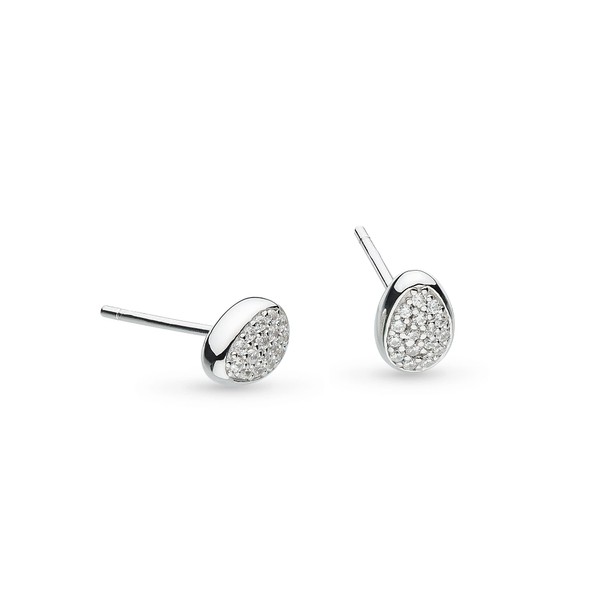 Kit Heath Sterling Silver and Cubic Zirconia Coast Pebble Glisten