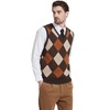 Kallspin Men's Big & Tall Argyle Sleeveless Jumpers Wool Blend