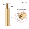 sourcing map M2.5 x 30 mm + 6 mm Brass