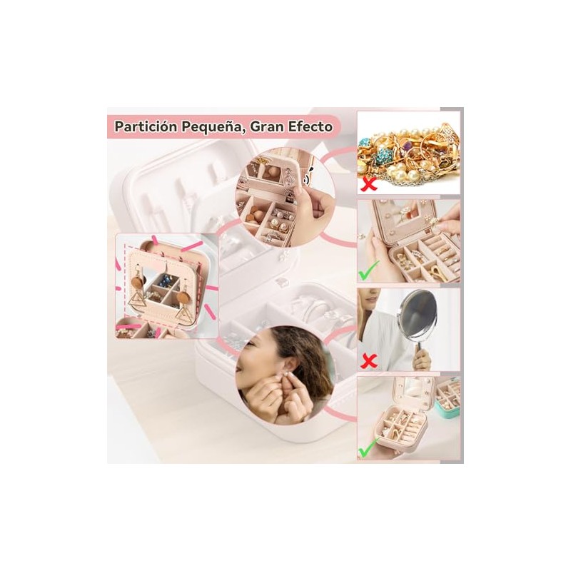 12 Piezas Joyero para Mujer, Caja de Almacenamiento de Joyas,