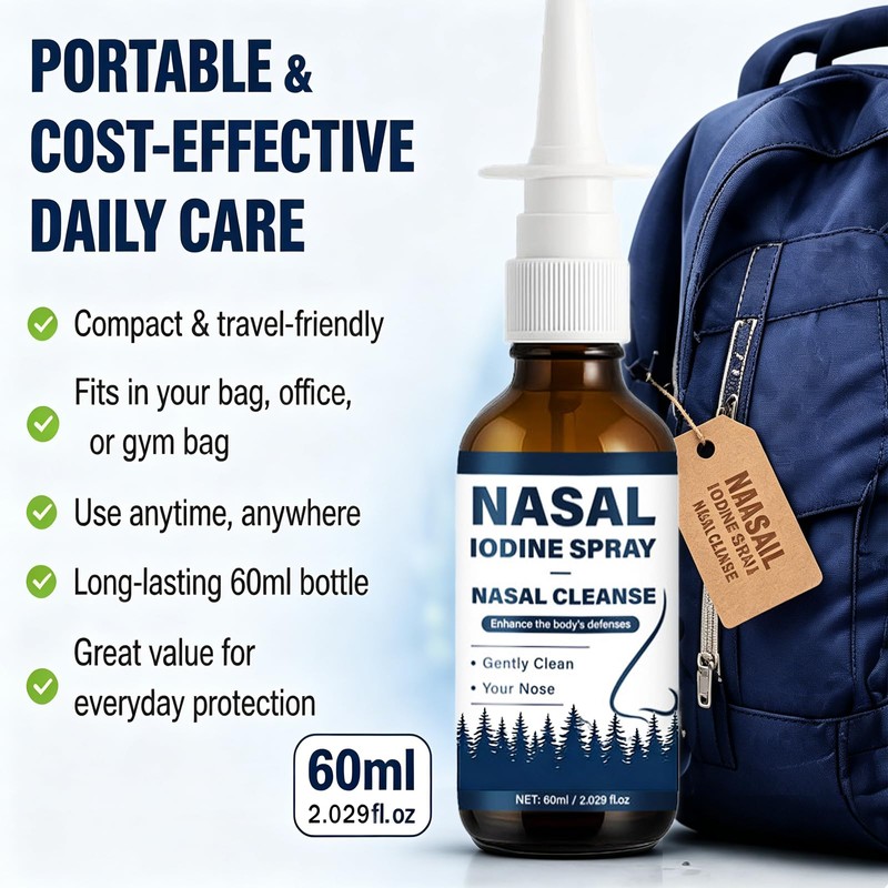 Nasal Spray, Cleanses & Refreshes Your Nasal Passages, Iodine &