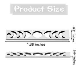 LEGENTLISUR 5Pcs Stainless Steel Moon Charms Bulk Lunar Phase Pendants Charms for Jewelry Making Necklace Bracelet Craft DIY