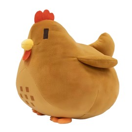 SKIPTHYBER Chicken Stuffed Plush Cute Soft Brown Chicken Doll Animal Plush Doll Figure Farm Animal Toy Soft Cuddly Farm Toy, Soft Cuddly Toy for Farm Home Decor Kids Gift 20CM