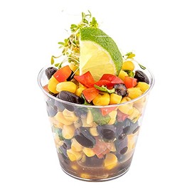 Restaurantware-4 Ounce Mini Dessert Cups, 20 Square Small Appetizer Cups - Durable, Disposable, Clear Plastic Parfait Cup, Serve Mousse, Puddings, Or Samples, For Weddings Or Parties