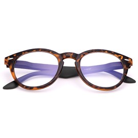 360 Degree Ring Focus Lens Progressive Multifocal Reading Glasses for Men Women Blue Light Blocking Multifocus Computer Readers Ultralight Presbyopic Eyeglasses No Blind Zone Full-rim Frame Eyewear