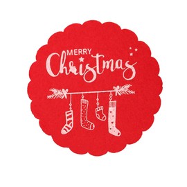 Chrismas Wine Glass Felt Coaster, Absorbent Coaster, Slip on Coaster, Chrismas Decor for Hotel, Restaurant, Home Use