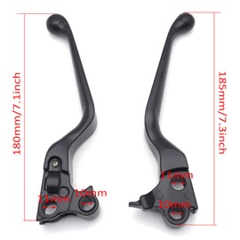 HTTMT- Black Skull Brake Clutch Hand Lever Compatible with H-D 96-07 Dyna /96-07 11-14 Softail [P/N:MT241-027S-GBK]